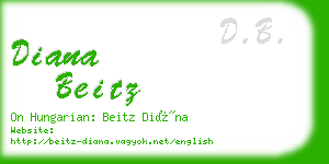 diana beitz business card